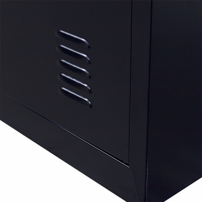 Padlock-operated lock 2-Door Vertical Locker for Office Gym Shed School Home Storage Black Deals499