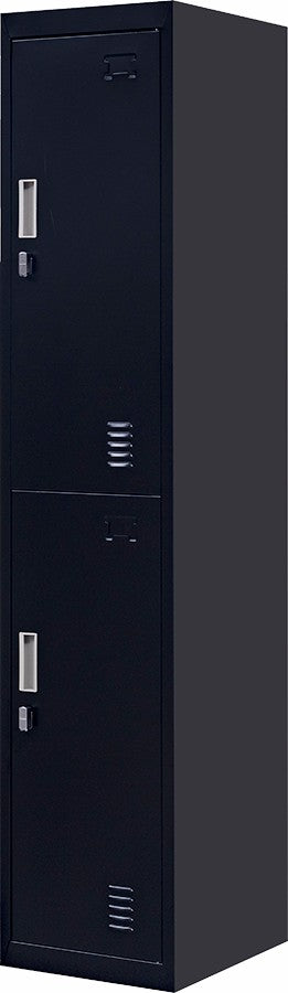 Padlock-operated lock 2-Door Vertical Locker for Office Gym Shed School Home Storage Black Deals499