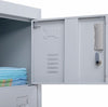 Padlock-operated Lock 6-Door Locker for Office Gym Shed School Home Storage Grey Deals499