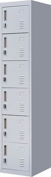 Padlock-operated Lock 6-Door Locker for Office Gym Shed School Home Storage Grey Deals499