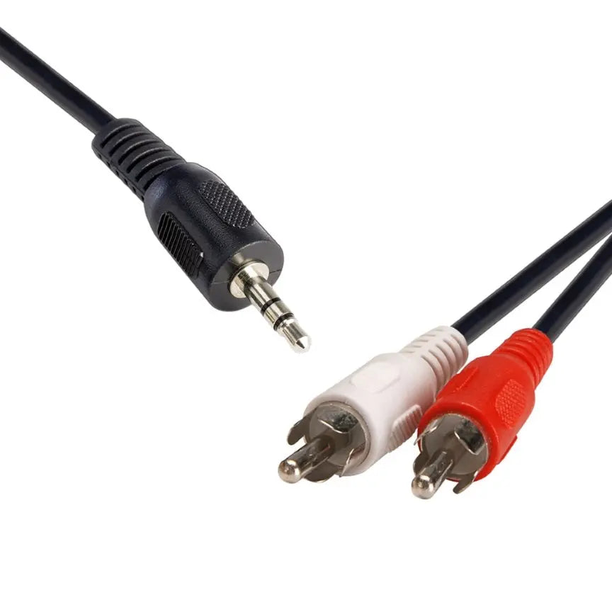 8WARE 3.5 Streo Plug to 2 x RCA Plug 2m 8WARE