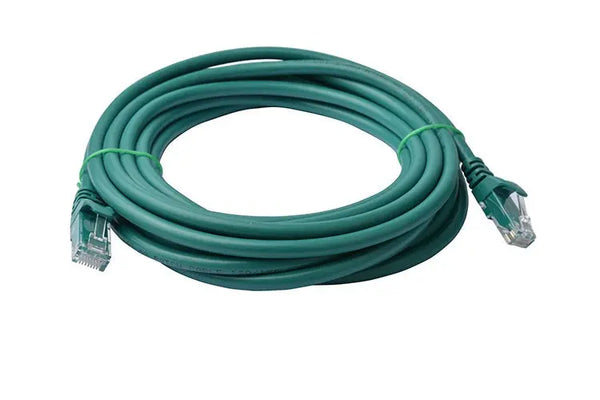 8WARE Cat6a UTP Ethernet Cable 10m Snagless Green 8WARE