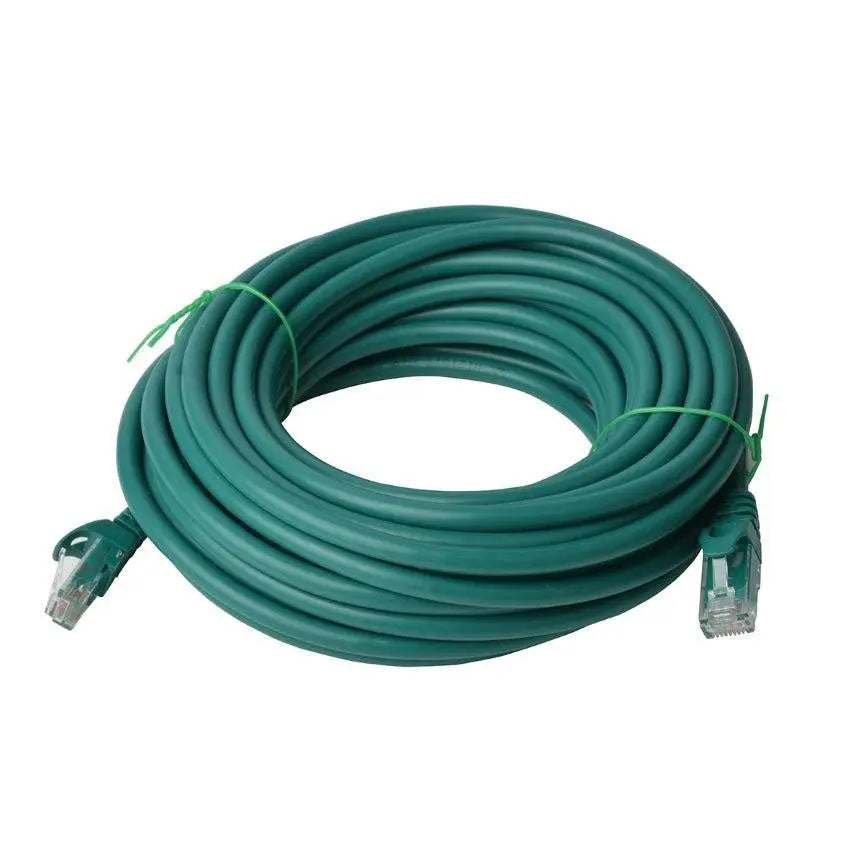 8WARE Cat6a UTP Ethernet Cable 50m Snagless Green 8WARE