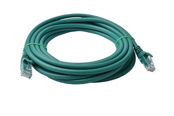 8WARE Cat6a UTP Ethernet Cable 5m Snagless Green 8WARE