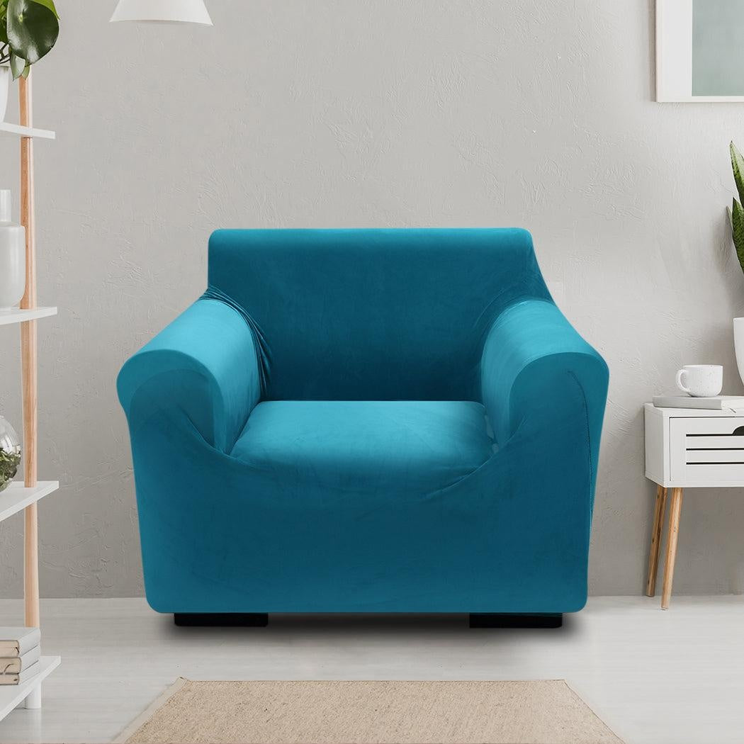 Sofa Cover Couch High Stretch Super Soft Plush Protector Slipcover 1Seater Green Deals499