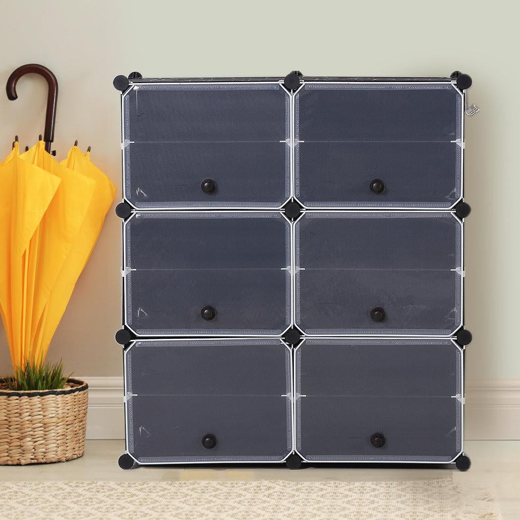 Cube Cabinet DIY Shoe Storage Cabinet Organiser Rack Shelf Stackable 6 Tier Deals499