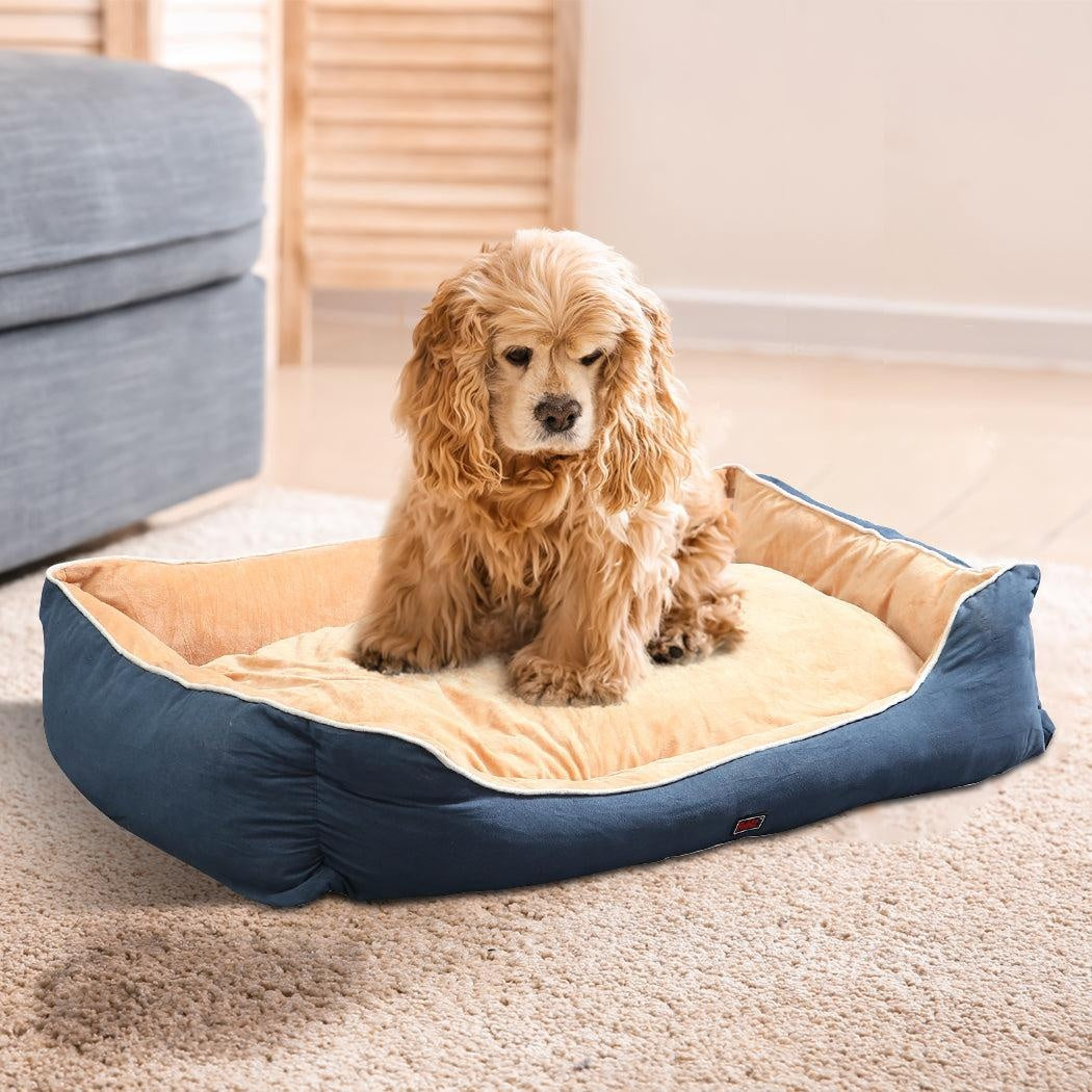 PaWz Pet Bed Mattress Dog Cat Pad Mat Puppy Cushion Soft Warm Washable L Blue Deals499