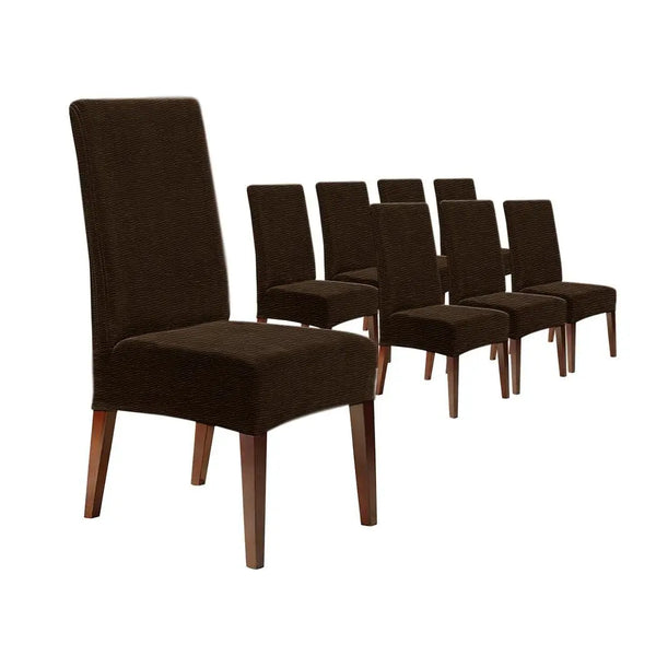 8x Stretch Corduroy Dining Chair Cover Seat Cover Protector Slipcovers Taupe Deals499