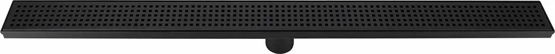 900mm Bathroom Shower Black Grate Drain w/Centre outlet Floor Waste Square Pattern Deals499