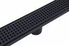 900mm Bathroom Shower Black Grate Drain w/Centre outlet Floor Waste Square Pattern Deals499