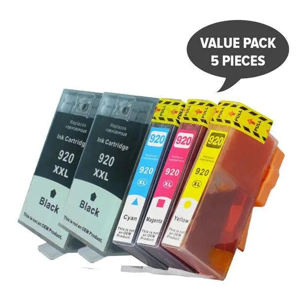 920XL Compatible Inkjet Set PLUS Extra Black (5 Cartridges) HP