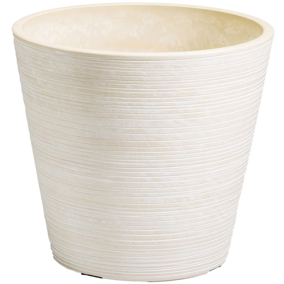 Cream and White Engraved Pot 14cm Deals499