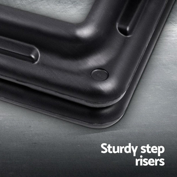 Everfit Set of 2 Aerobic Step Exercise Stepper Riser Steps Deals499