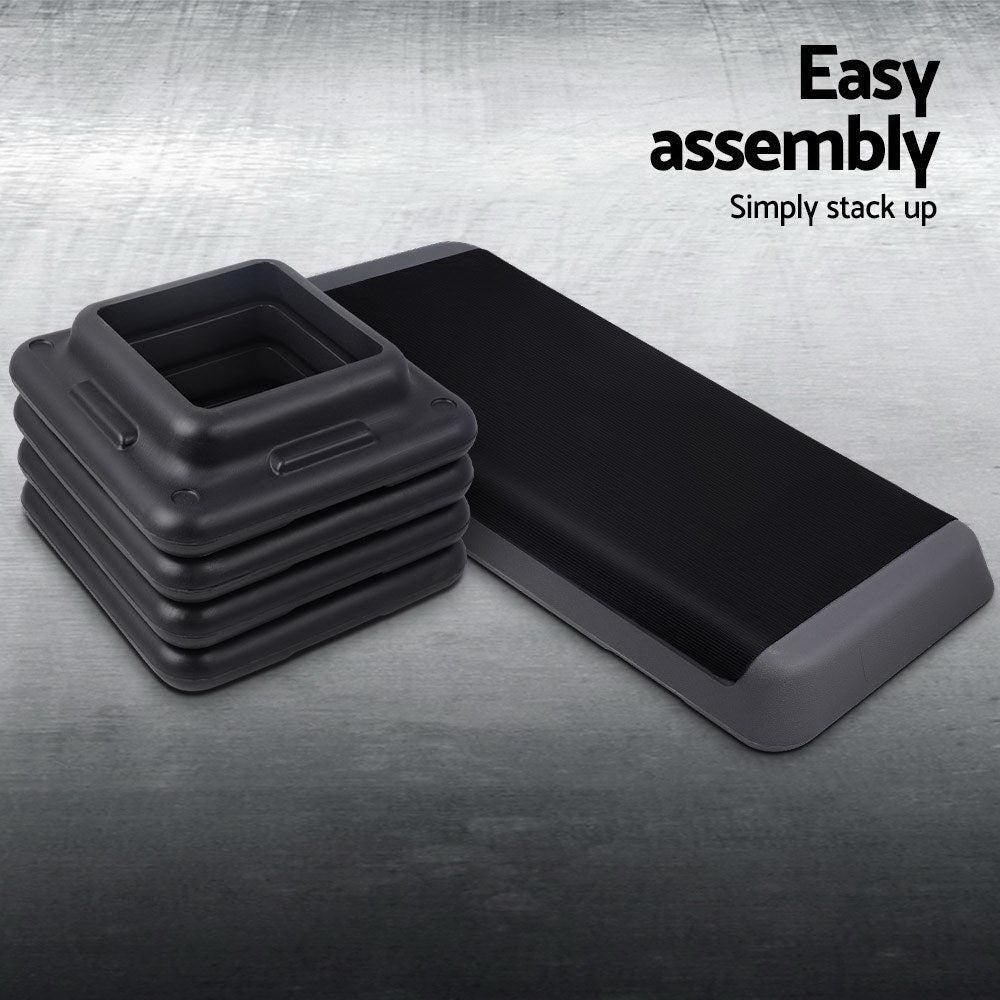 Everfit Set of 2 Aerobic Step Exercise Stepper Riser Steps Deals499