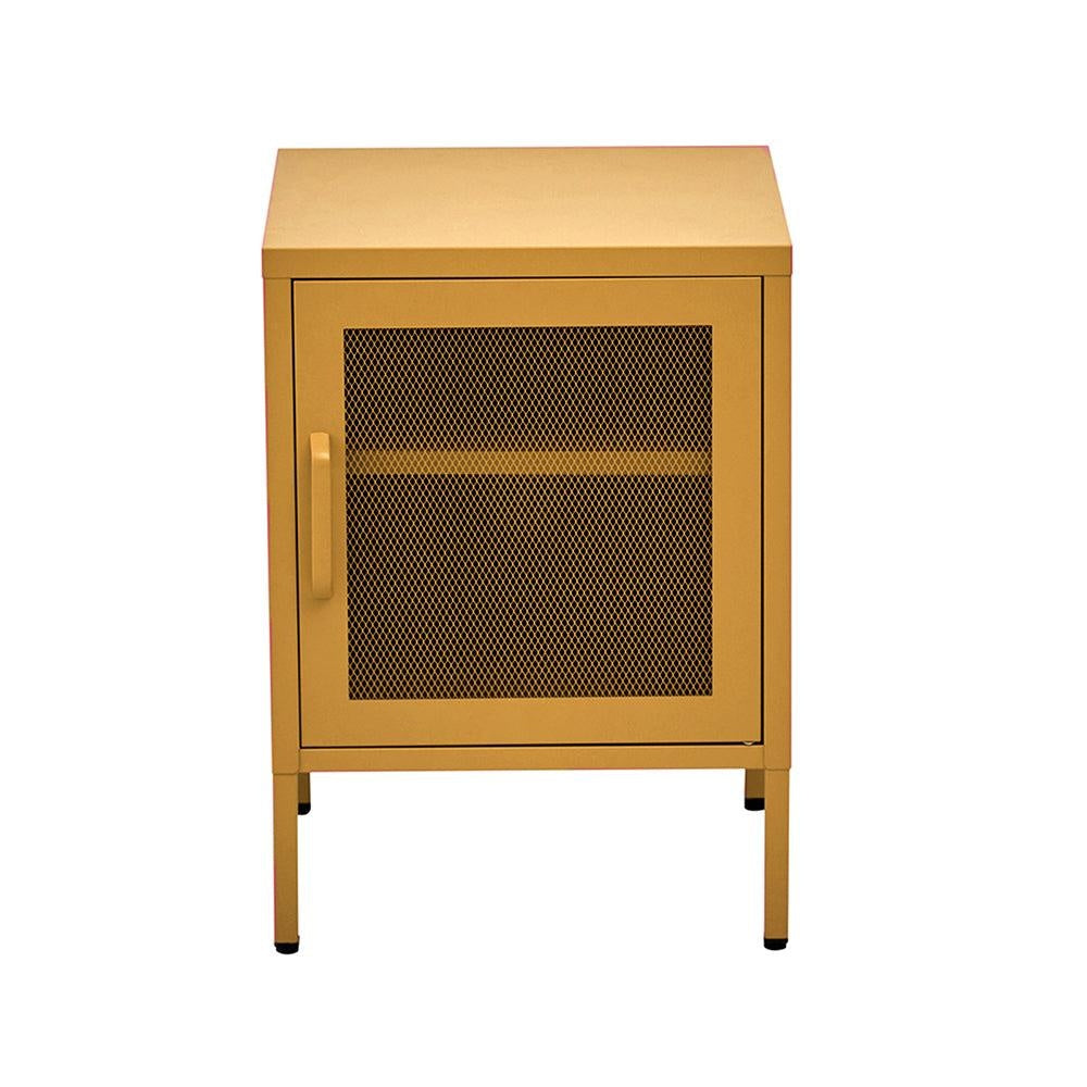 ArtissIn Mini Mesh Door Storage Cabinet Organizer Bedside Table Yellow Deals499