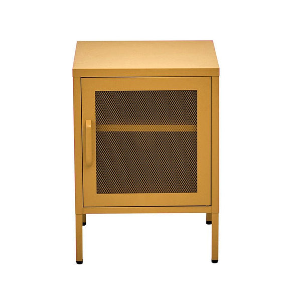 ArtissIn Mini Mesh Door Storage Cabinet Organizer Bedside Table Yellow Deals499
