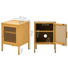 ArtissIn Mini Mesh Door Storage Cabinet Organizer Bedside Table Yellow Deals499