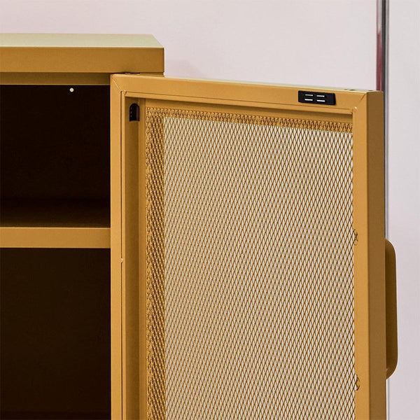ArtissIn Mini Mesh Door Storage Cabinet Organizer Bedside Table Yellow Deals499