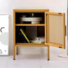 ArtissIn Mini Mesh Door Storage Cabinet Organizer Bedside Table Yellow Deals499