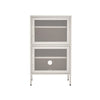 ArtissIn Double Mesh Door Storage Cabinet Organizer Bedroom White Deals499