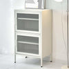 ArtissIn Double Mesh Door Storage Cabinet Organizer Bedroom White Deals499