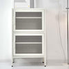 ArtissIn Double Mesh Door Storage Cabinet Organizer Bedroom White Deals499