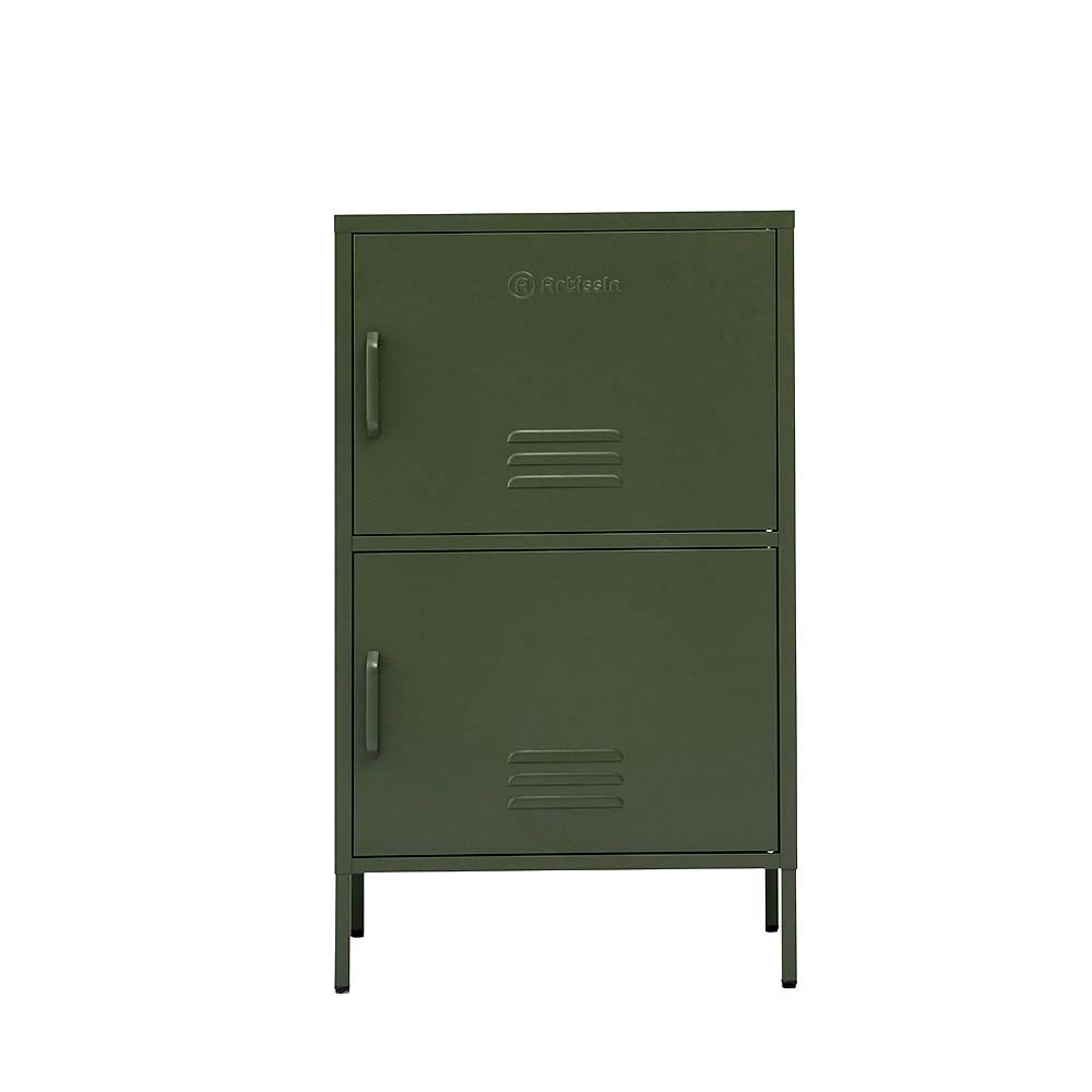 ArtissIn Double Storage Cabinet Shelf Organizer Bedroom Green Deals499
