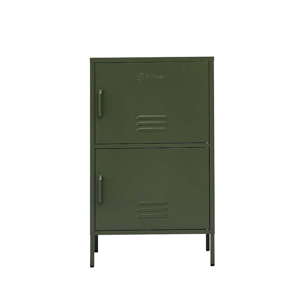 ArtissIn Double Storage Cabinet Shelf Organizer Bedroom Green Deals499