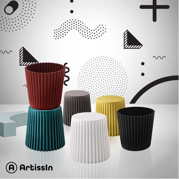 ArtissIn Set of 2 Cupcake Stool Plastic Stacking Stools Chair Outdoor Indoor Yellow Deals499