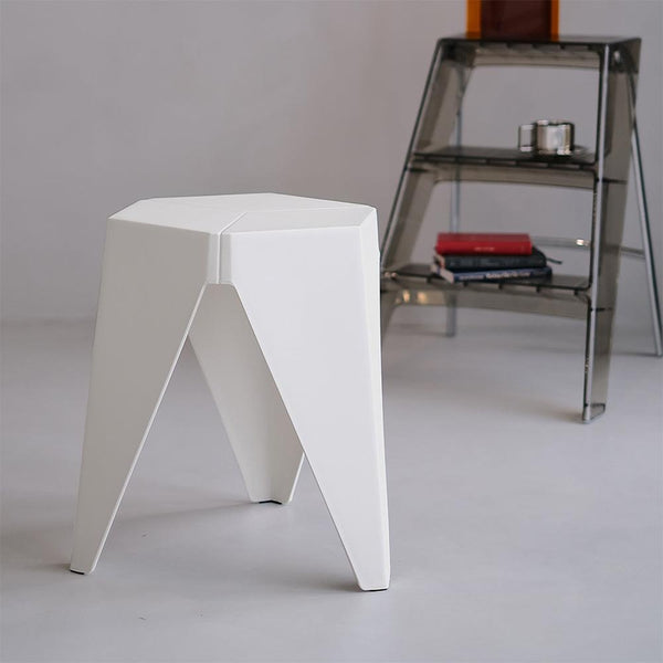 ArtissIn Set of 2 Puzzle Stool Plastic Stacking Stools Chair Outdoor Indoor White Deals499