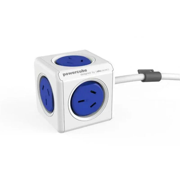 ALLOCACOC POWERCUBE Extended 5 Outlets, 3M – Blue (LS) ALLOCACOC