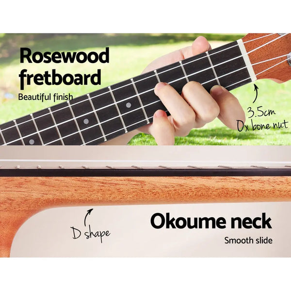 ALPHA 26 Inch Tenor Ukulele Electric Mahogany Ukeleles Uke Hawaii Guitar with EQ Deals499