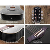 ALPHA 41 Inch Wooden Acoustic Guitar Black Deals499