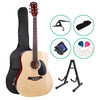 ALPHA 41 Inch Wooden Acoustic Guitar with Accessories set Natural Wood Deals499