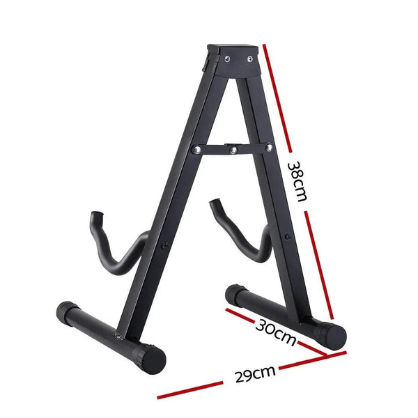 ALPHA Folding Acoustic Guitar Stand Bass Floor Rack Holder Accessories Pack Deals499