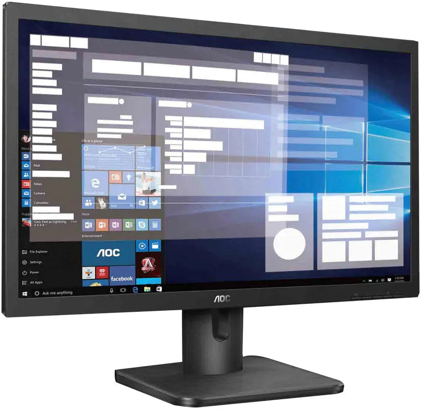 AOC 19.5' 5ms 1600 x 900 Business Monitor - HDM1.4/VGA Tilt VESA100mm Low Blue Mode Flicker Free,Home Office, School, Business, POS. Digital Signage AOC