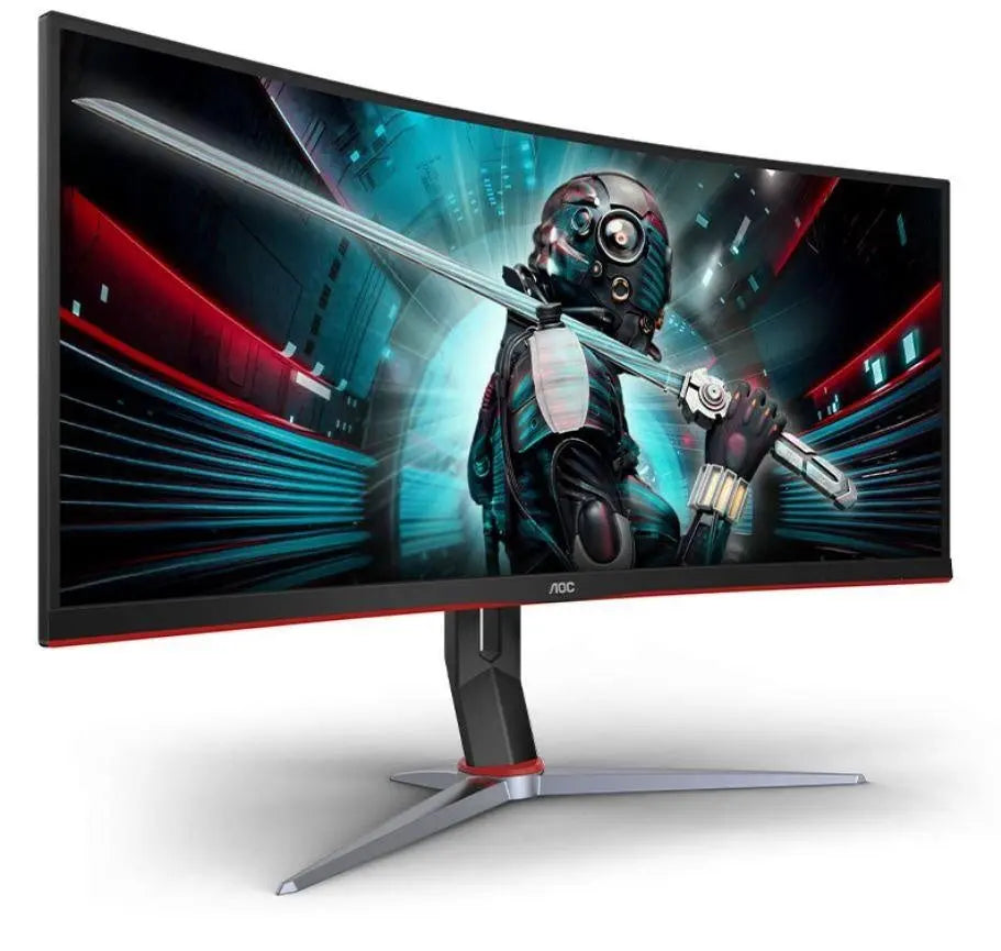AOC 23.6' Curved 1ms 144Hz Full HD Adaptive Sync, Ultra Narrow Border w/HAS - DP, HDMI, VGA, Tilt, VESA100mm, Low Blue, Flicker Free, Gaming Monitor AOC
