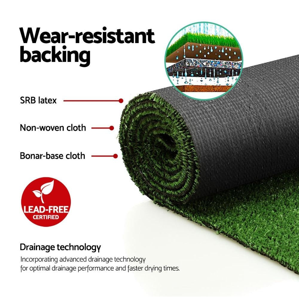 Primeturf 2x10m Artificial Grass Synthetic Fake 20SQM Turf Lawn 17mm Tape Deals499