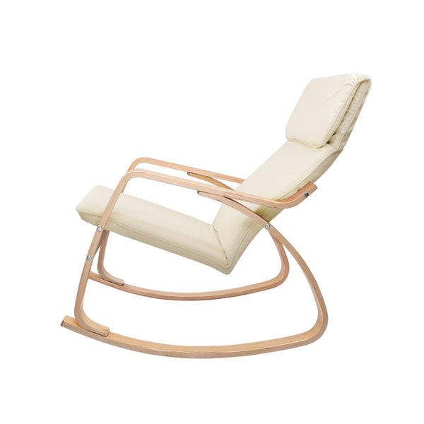 Artiss Fabric Rocking Armchair - Beige Deals499