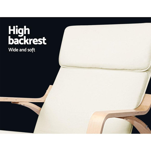 Artiss Fabric Rocking Armchair - Beige Deals499