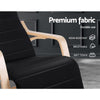 Artiss Fabric Rocking Armchair with Adjustable Footrest - Black Deals499