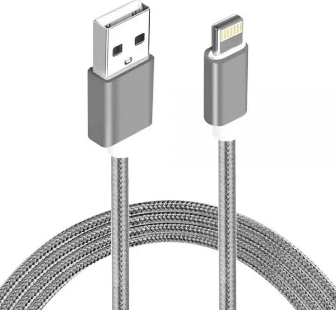 ASTROTEK 2m USB Lightning Data Sync Charger Grey White Color Cable for iPhone 7S 7 Plus 6S 6 Plus 5 5S iPad Air Mini iPod ASTROTEK