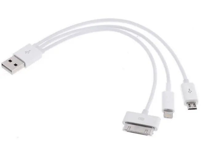 ASTROTEK USB 3 in 1 Data Charger Cable 60cm for iPhone Samsung USB to Micro B 9 pins 30 pins LS ASTROTEK