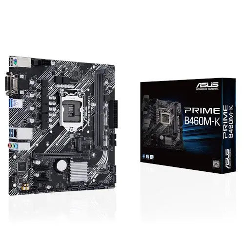 ASUS PRIME B460M-K mATX Motherboard Intel 10th Gen LGA1200, M.2 Support, DDR4, 1G Ethernet, USB 3.2 Gen1 USB Type-A ASUS