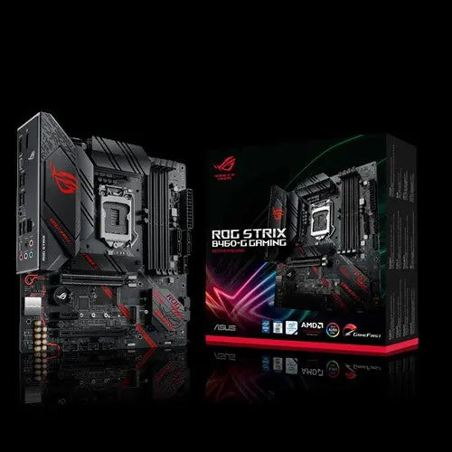 ASUS ROG STRIX B460-G GAMING mATX Gaming Motherboard10th Gen LGA1200 DDR4 2933MHz 2xM.2, 6xSATA, DP, HDMI, CrossFire, Aura Sync RGB ASUS
