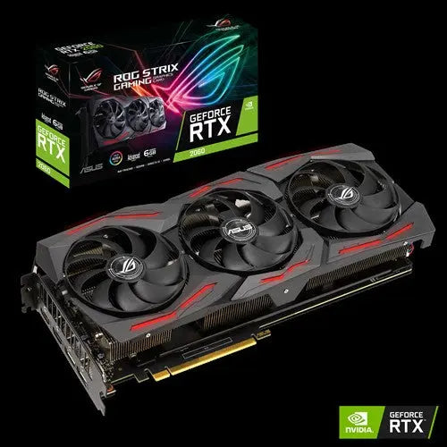 ASUS nVidia ROG-STRIX-RTX2060-A6G-EVO-GAMING GeForce RTX 2060 EVO Advanced Edition GDDR6 6GB 1740 Boost 2xDP/2xHDMI ASUS