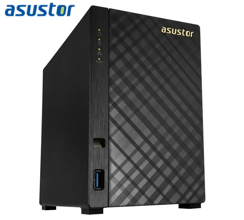 ASUSTOR AS1002T v2 2 Bay NAS Marvell ARMADA-385 Dual Core 1.6GHz 512MB DDR3 2xSATA3 3.5' HDD 1xGbE 2xUSB3.1 WoL Sleep Mode LS ASUSTOR