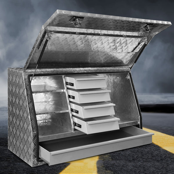 Giantz Aluminium Toolbox Generator Tool Box Drawers Truck Canopy Trailer Locks Deals499