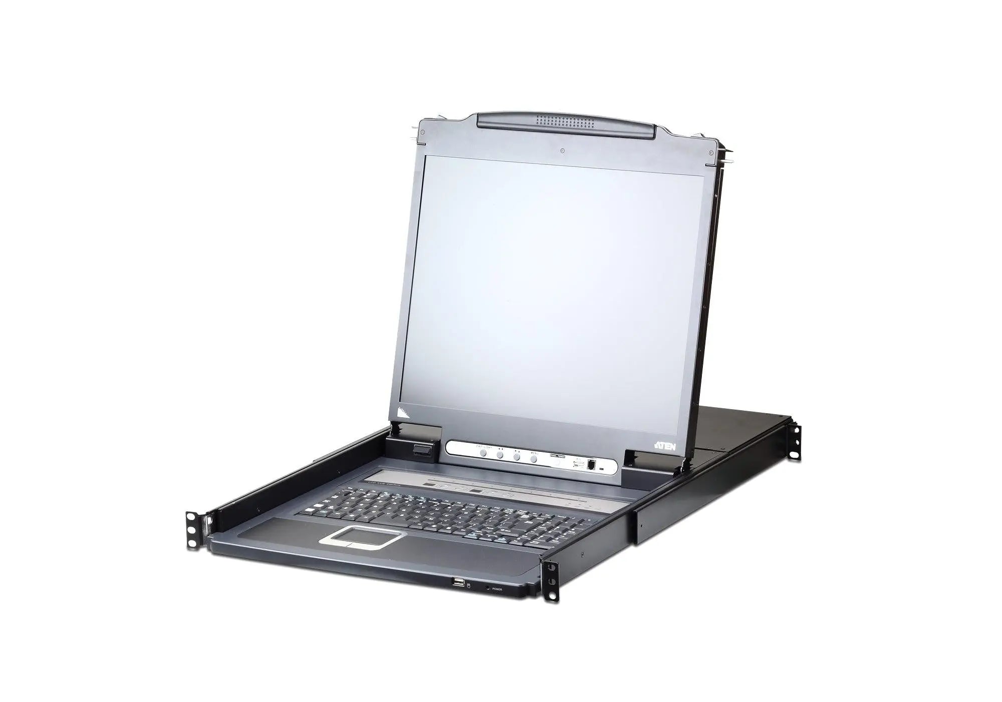 ATEN CL5708IN-ATA-AU-V 19 1U Local/Remote Share Access 8-Port Single Rail LCD KVM over IP Switch ATEN