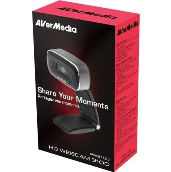 AVERMEDIA CAM PW310O Full HD 1080p @ 30ps Smooth and Rapid Autofocus, Live Streaming, Teams, Skype, Hangouts. Windows or Mac Compatible. Tripod AVERMEDIA